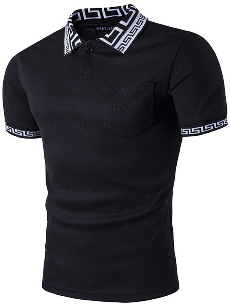 Casual Print Miesten Pikeepaita