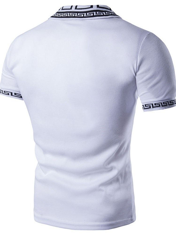 Casual Print Miesten Pikeepaita