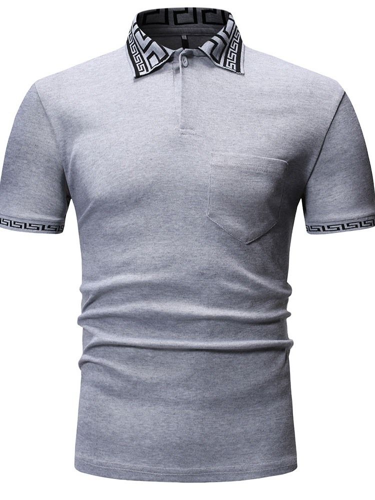 Casual Print Miesten Pikeepaita