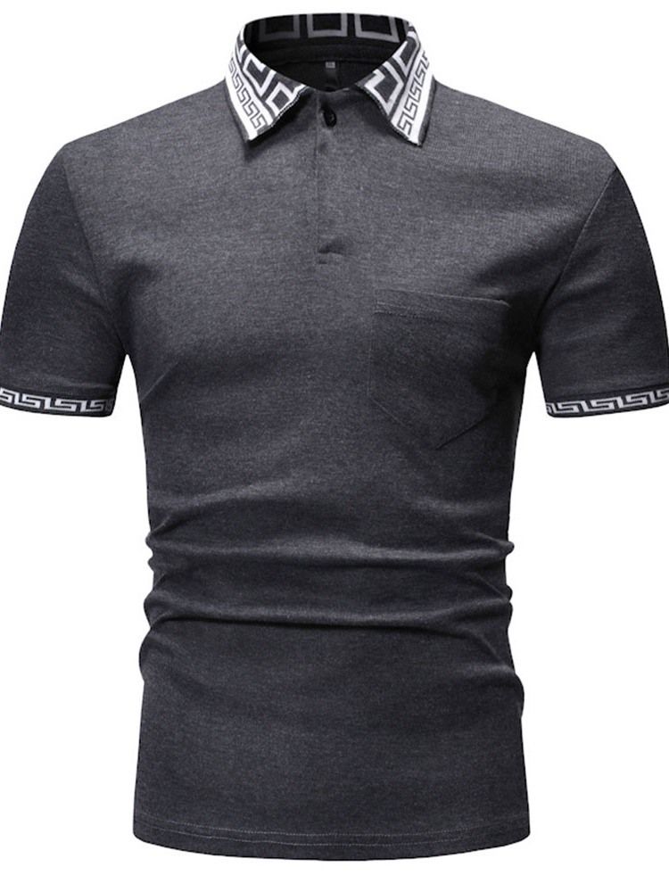 Casual Print Miesten Pikeepaita
