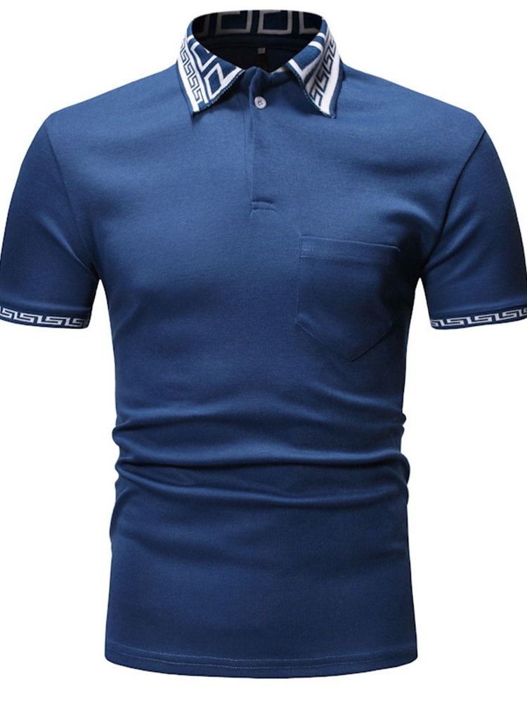 Casual Print Miesten Pikeepaita