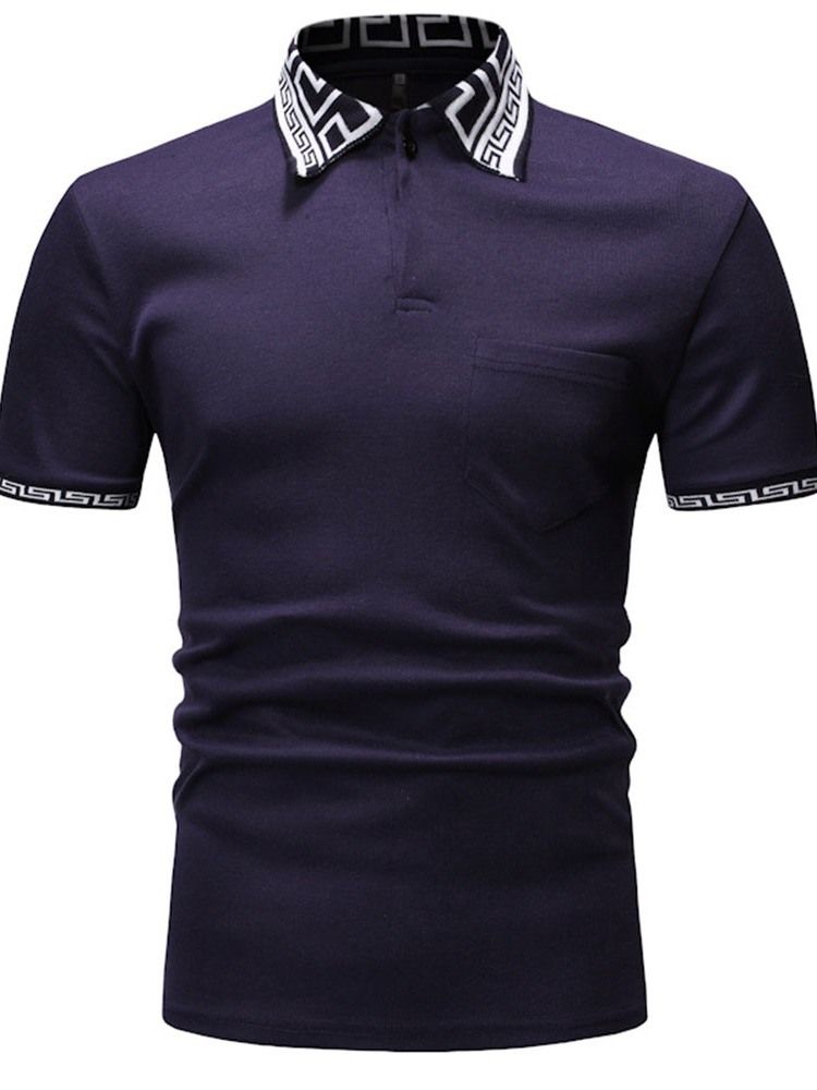 Casual Print Miesten Pikeepaita