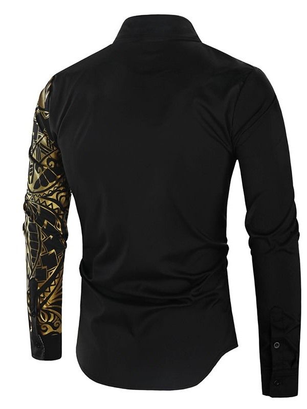 Kukka Casual Print Miesten Ohut Paita