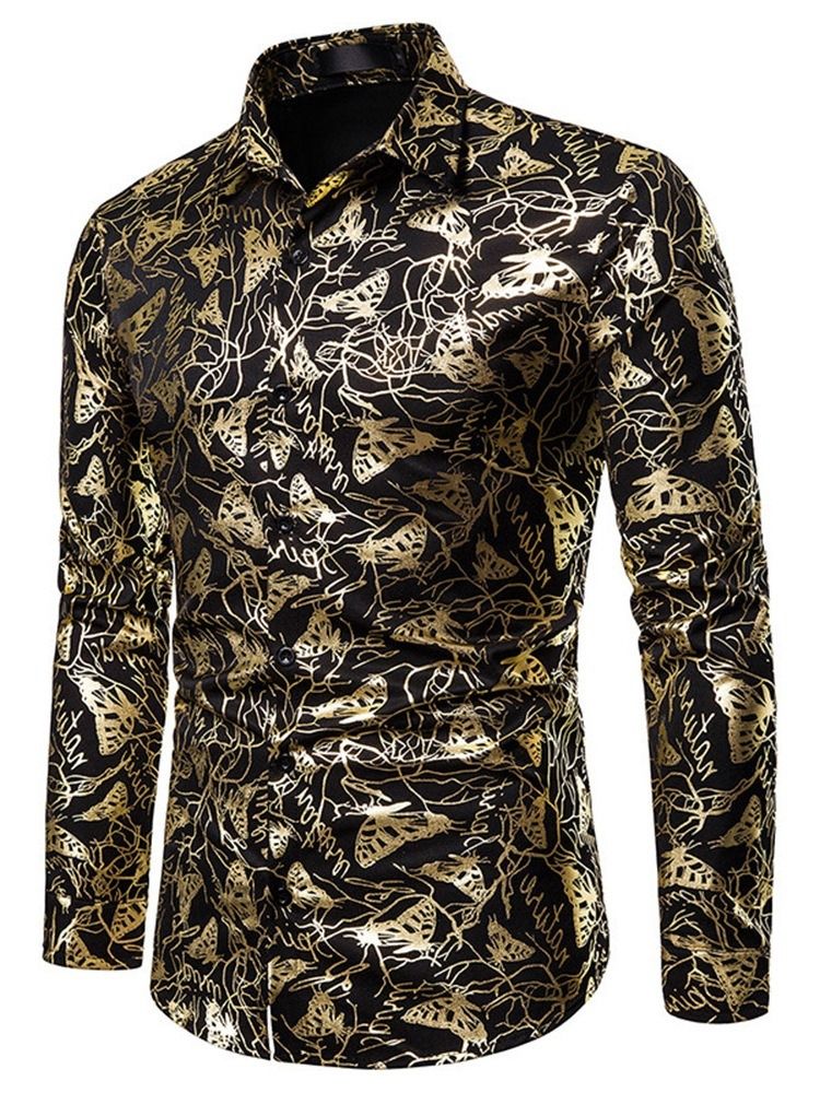 Painettu Yksirivinen Animal Lapel -paita