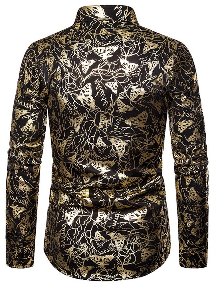 Painettu Yksirivinen Animal Lapel -paita