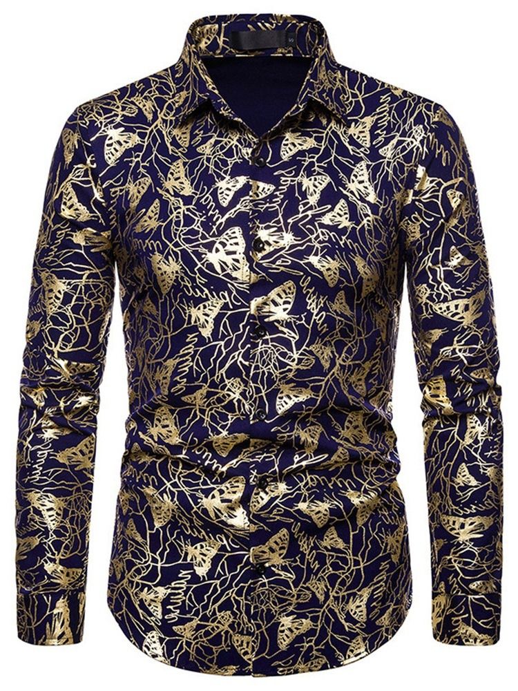 Painettu Yksirivinen Animal Lapel -paita