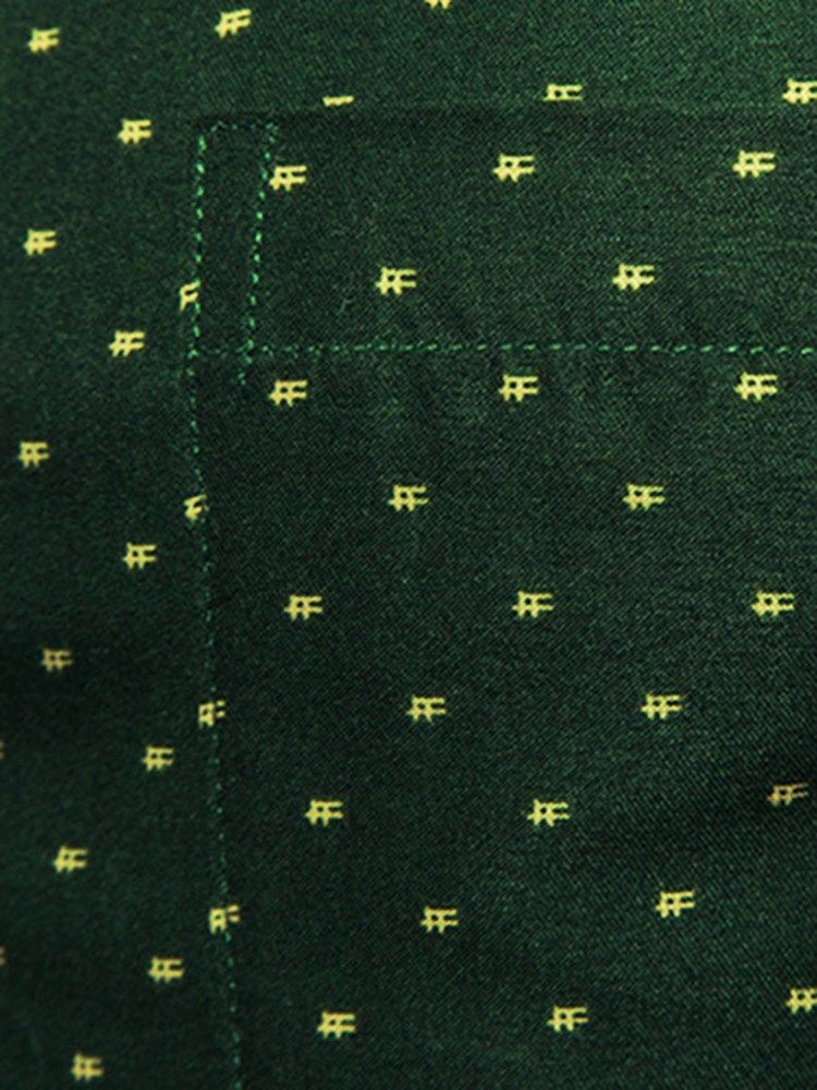 Polka Dots Vihreä Slim Fit Miesten Rento Mekko