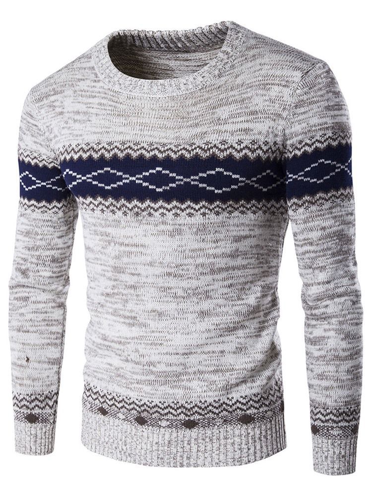 Jacquard Vogue Pullover Miesten Villapaita