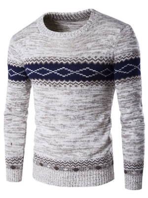Jacquard Vogue Pullover Miesten Villapaita