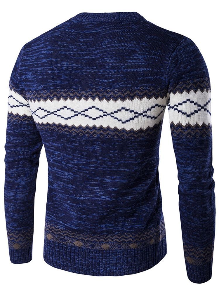 Jacquard Vogue Pullover Miesten Villapaita