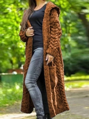 Naisten Patchwork Raglan Sleeve Thick Pitkähihainen Talvipusero