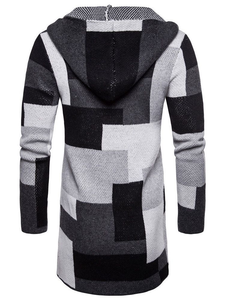Patchwork-miesten Keskipitkät Huppariset Talvitakit