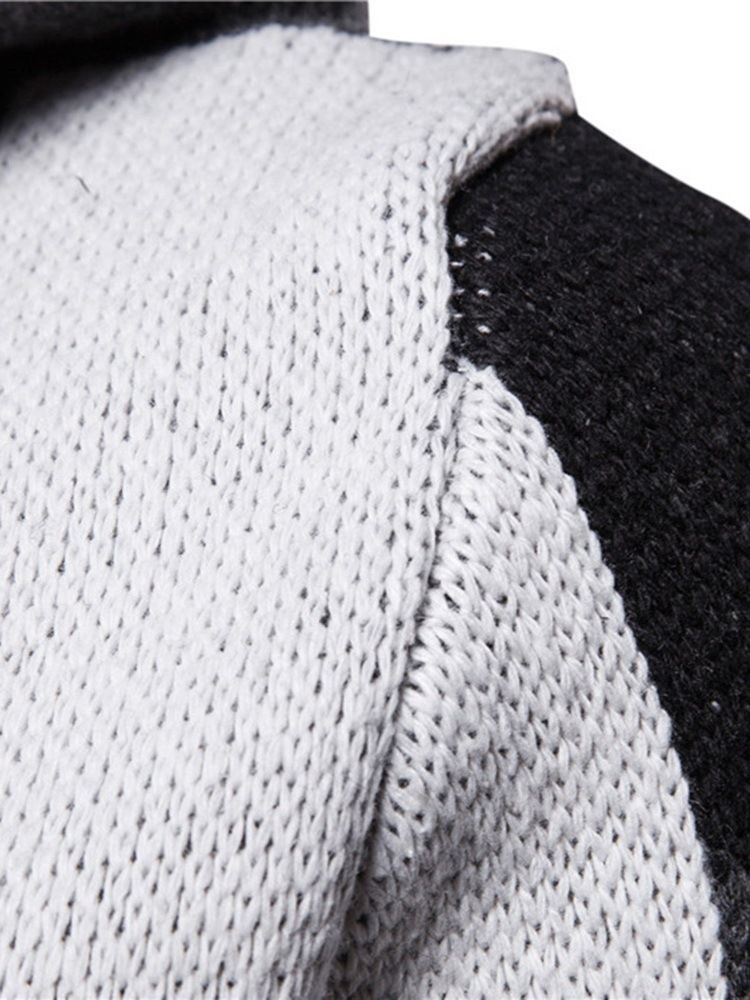 Patchwork-miesten Keskipitkät Huppariset Talvitakit