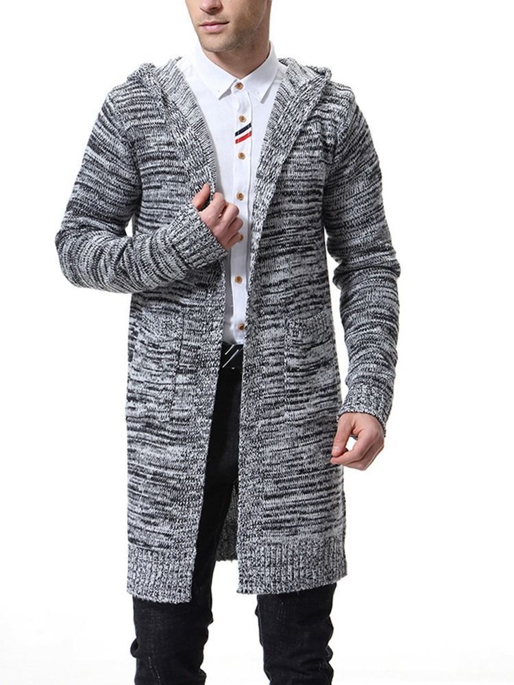 Pocket Plain Hooded Loose Miesten Rento Villapaita