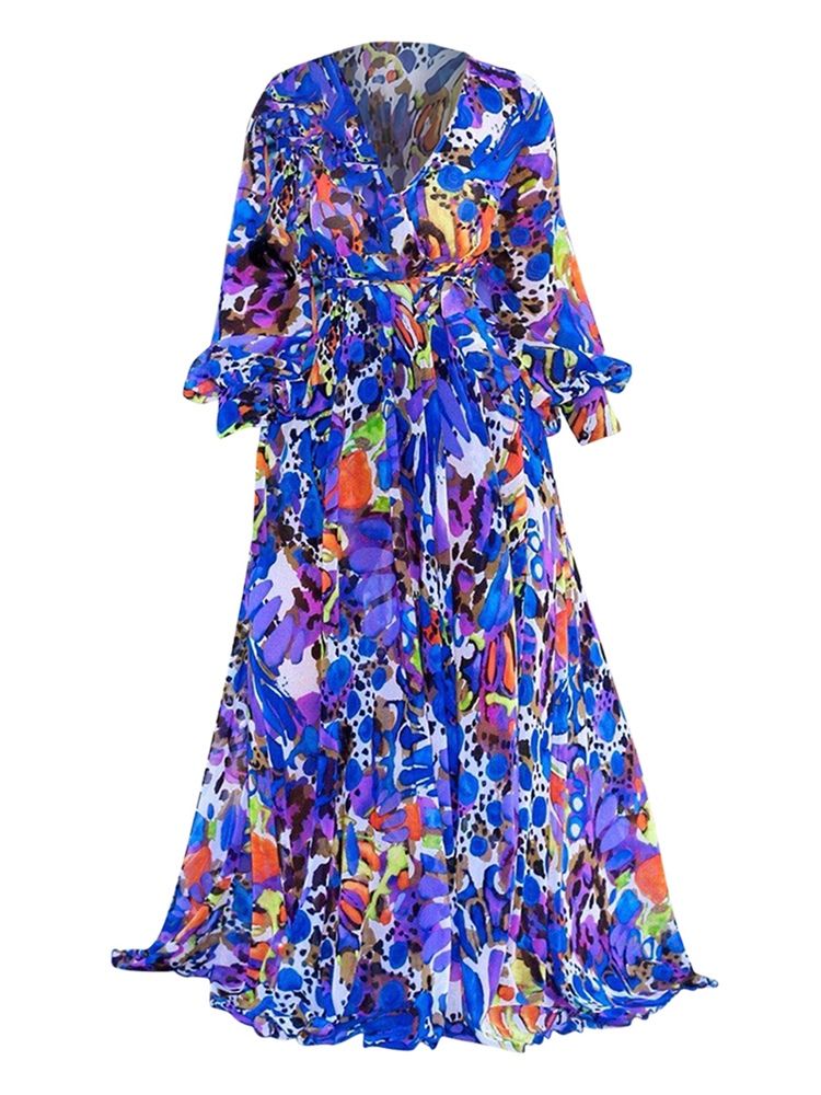 Leopard Expansion Lattiaa Hipova Naisten Maxi-mekko