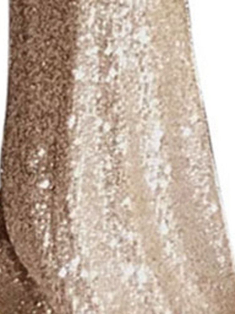 Naisten Lattiaan Ulottuva Pitkähihainen V-kaula-aukkoinen Hieno Bodycon-mekko