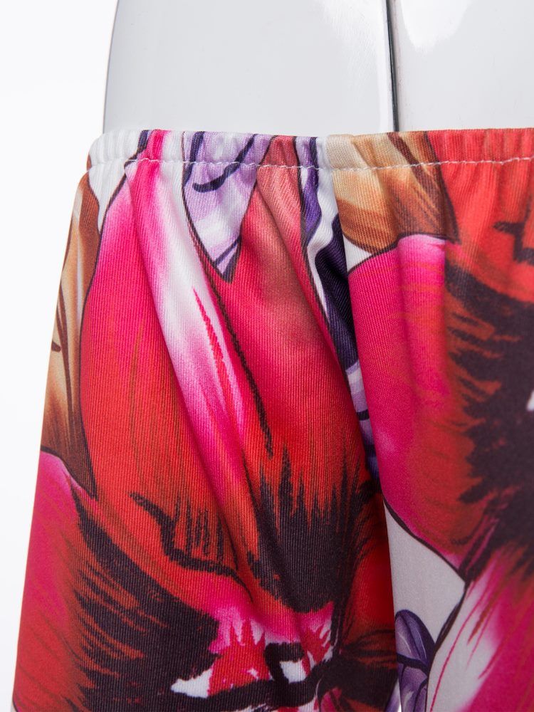 Naisten Slash-kaula-aukkoinen Kukkakuvioitu Maxi-mekko