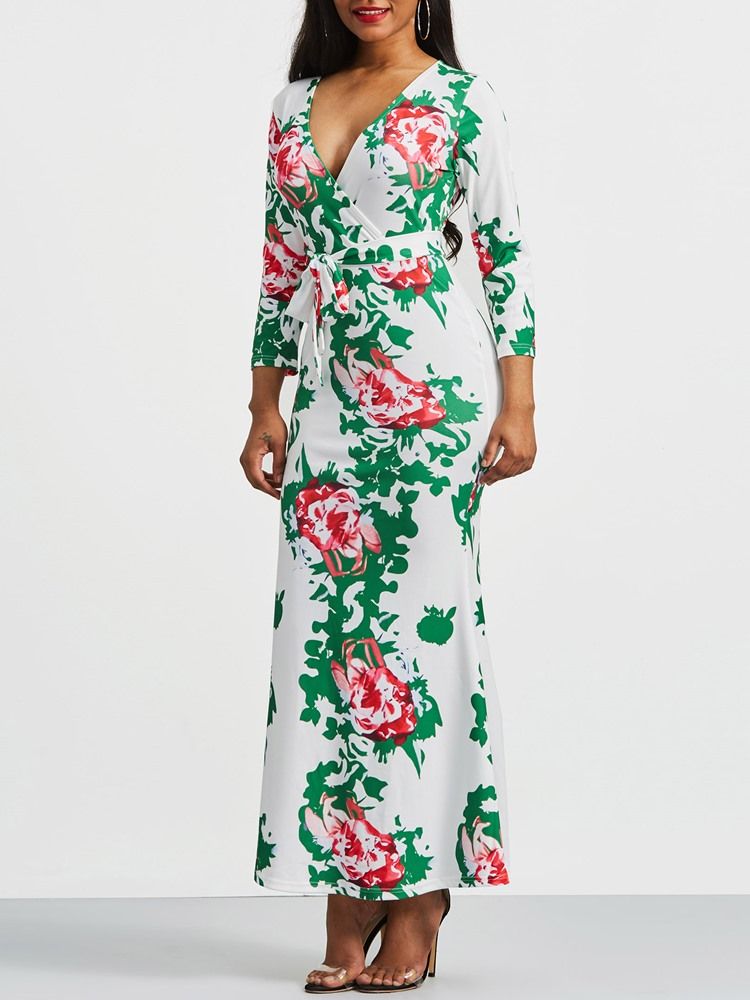 V-kaula-aukko - Lattiaa Hipova - Naisten Bodycon-mekko