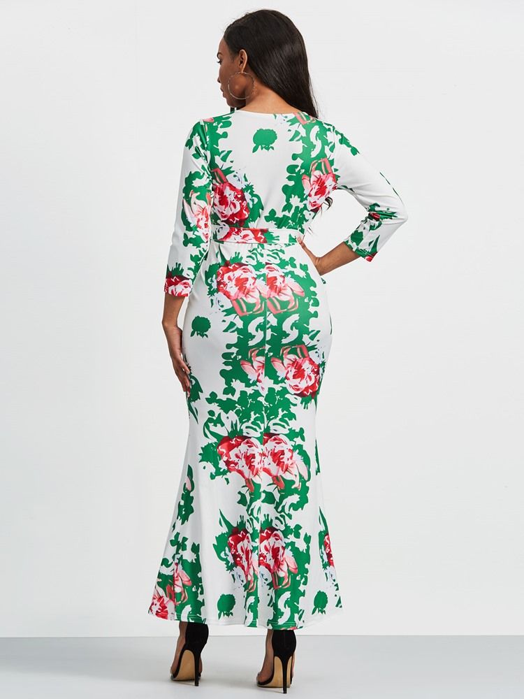 V-kaula-aukko - Lattiaa Hipova - Naisten Bodycon-mekko