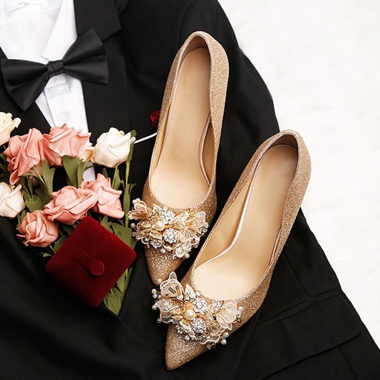 3d Slip-on Stiletto Heel Plain Thin Naisten Kengät