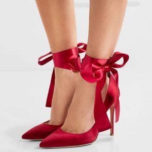 Naisten Peep Toe Ribbon Häät Kengät