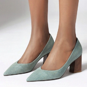 Naisten Slip-on Chunky Heel Thread Casual Avokkaat