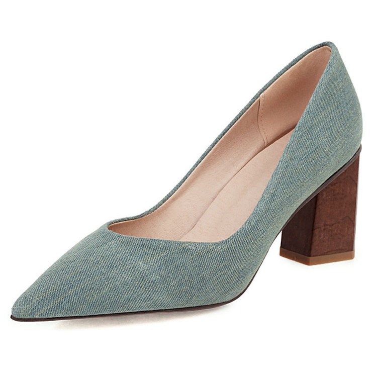 Naisten Slip-on Chunky Heel Thread Casual Avokkaat