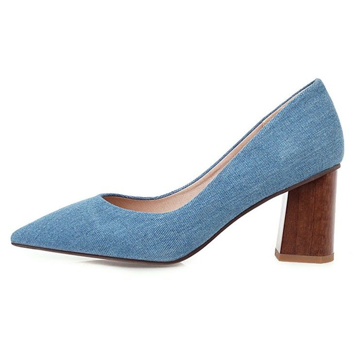 Naisten Slip-on Chunky Heel Thread Casual Avokkaat