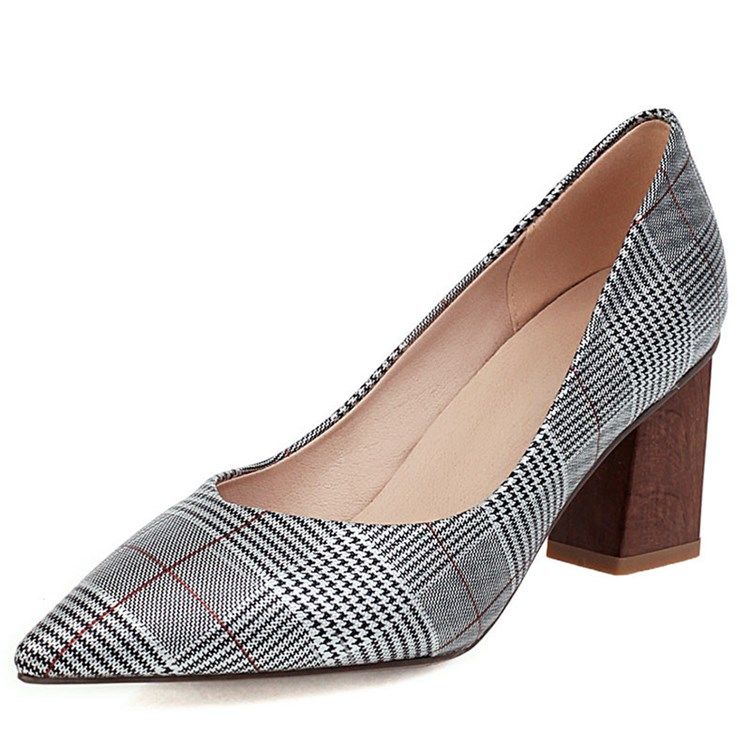 Naisten Slip-on Chunky Heel Thread Casual Avokkaat