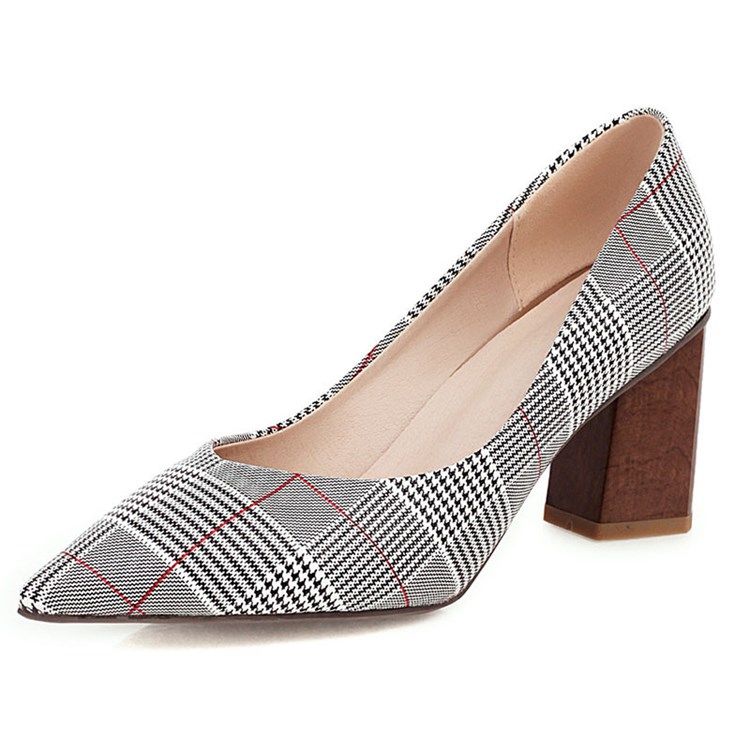 Naisten Slip-on Chunky Heel Thread Casual Avokkaat