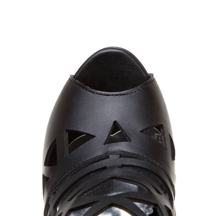Naisten Vetoketju Peep Toe Platform Plain Thin Shoes
