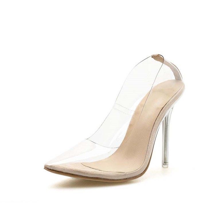 Pvc Slip-on Teräväkärkiset Piikkikorko Naisten Avokkaat