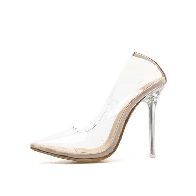 Pvc Slip-on Teräväkärkiset Piikkikorko Naisten Avokkaat