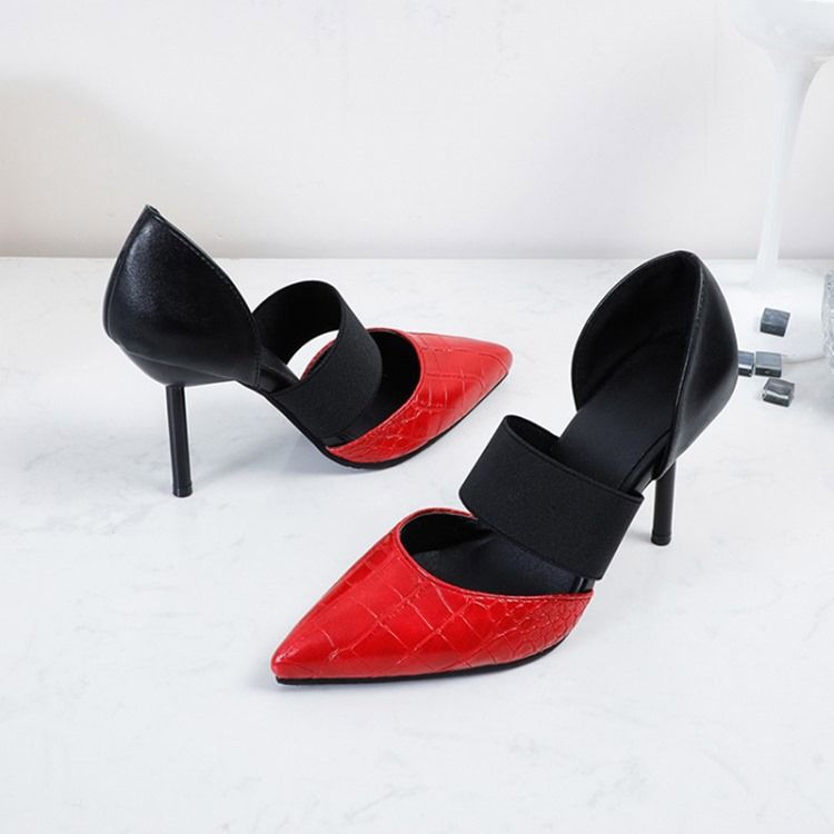 Slip-on Terävä Kärki Piikkikorko Matala Leikattu Ylempi Ohut Naisten Kengät