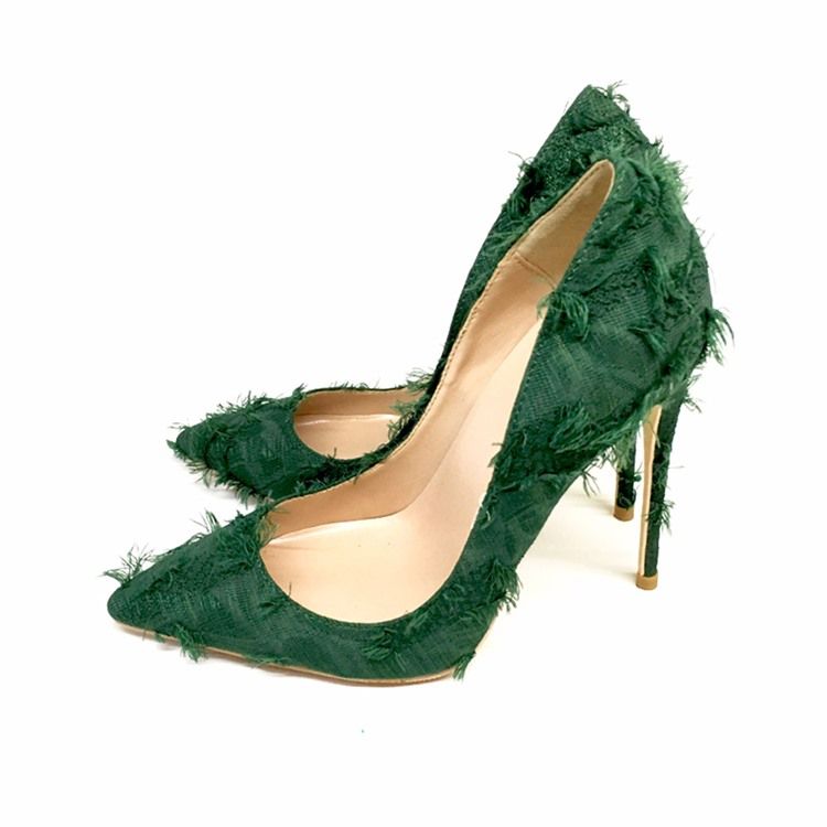 Stiletto Heel Teräväkärkiset Sulka Ol Thin Naisten Kengät