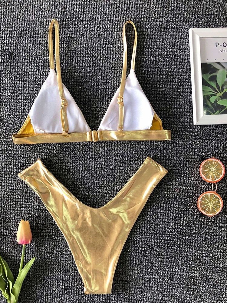 Naisten Bikinisetti Beach Look Plain Seksikäs Uimapuku