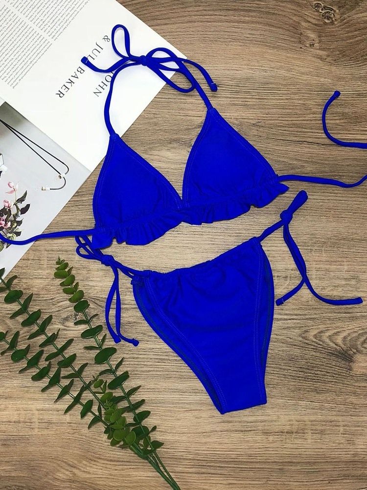 Naisten Seksikkäät Bikinisetti Nauhakiinnitys Uimapuvut