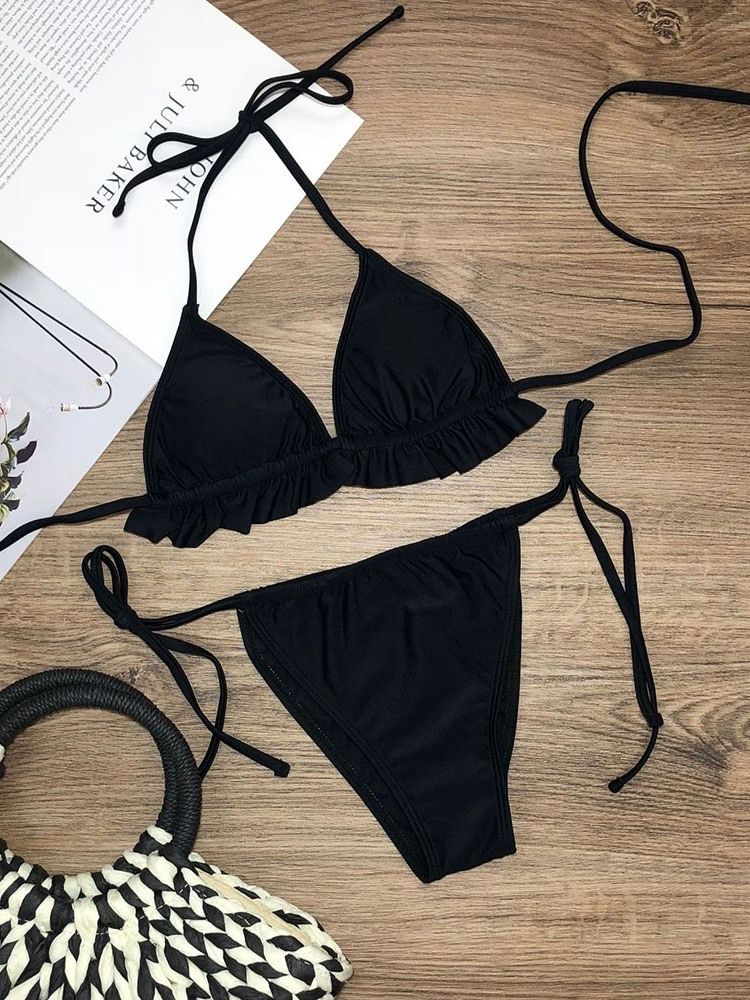 Naisten Seksikkäät Bikinisetti Nauhakiinnitys Uimapuvut
