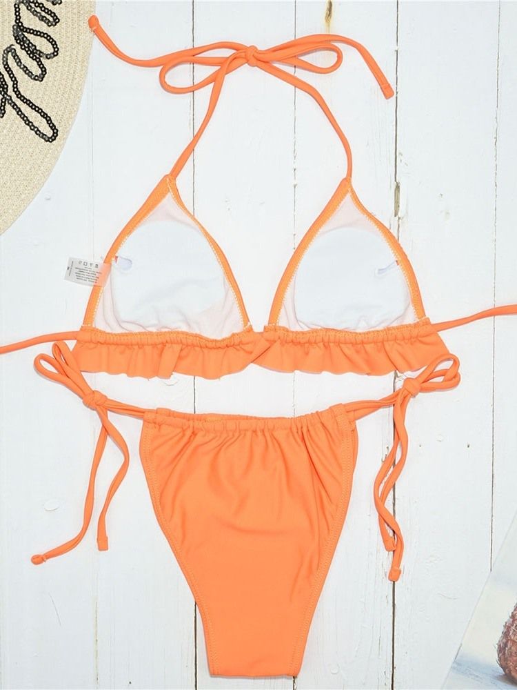 Naisten Seksikkäät Bikinisetti Nauhakiinnitys Uimapuvut