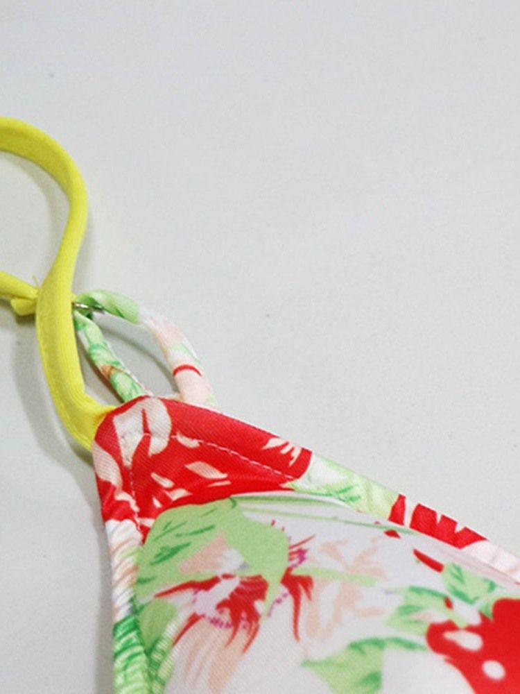 Naisten Tilkkutäkki Kukkainen Niukka Seksikäs Bikini