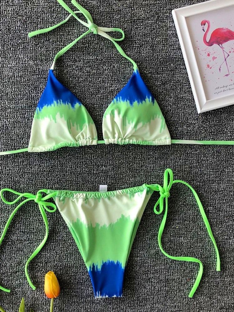 Naisten Värikkäät Nauhalliset Seksikkäät Bikinit