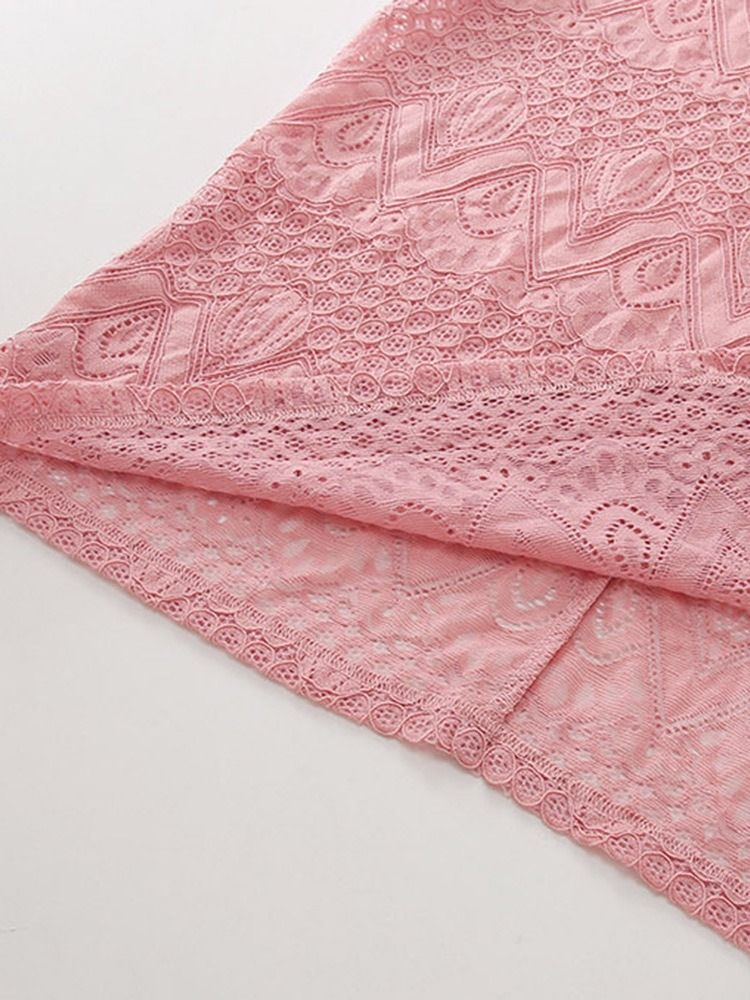 Stand-kaulus Patchwork Plain Naisten Lyhythihainen Vakiopusero
