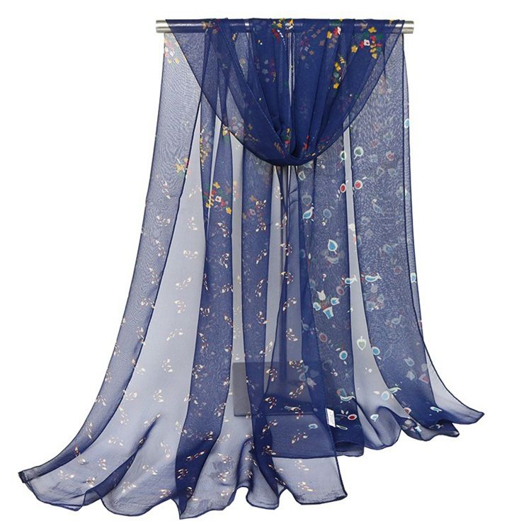 Crepe Georgette Silk All Match -huivi Naisille