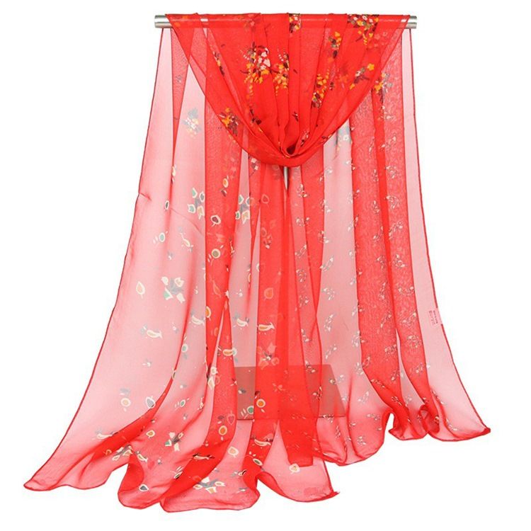 Crepe Georgette Silk All Match -huivi Naisille