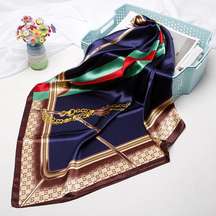 Ladylike Print Color Block Makeat Naisten Huivit