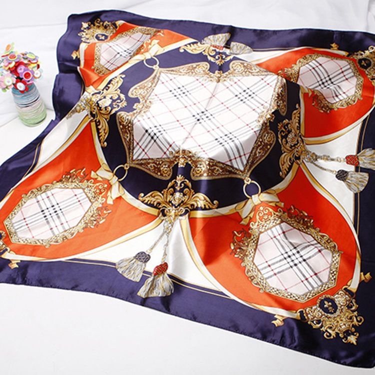 Ladylike Print Color Block Makeat Naisten Huivit