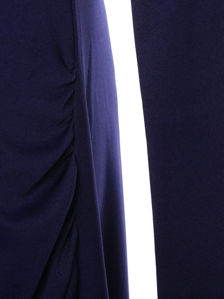 Yksivärinen Asym Oblique Collar -nahkamekko