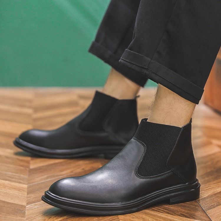 Miesten Pyöreät Kärjet Patchwork Slip-on -saappaat