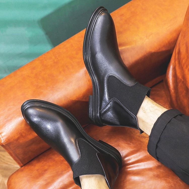 Miesten Pyöreät Kärjet Patchwork Slip-on -saappaat