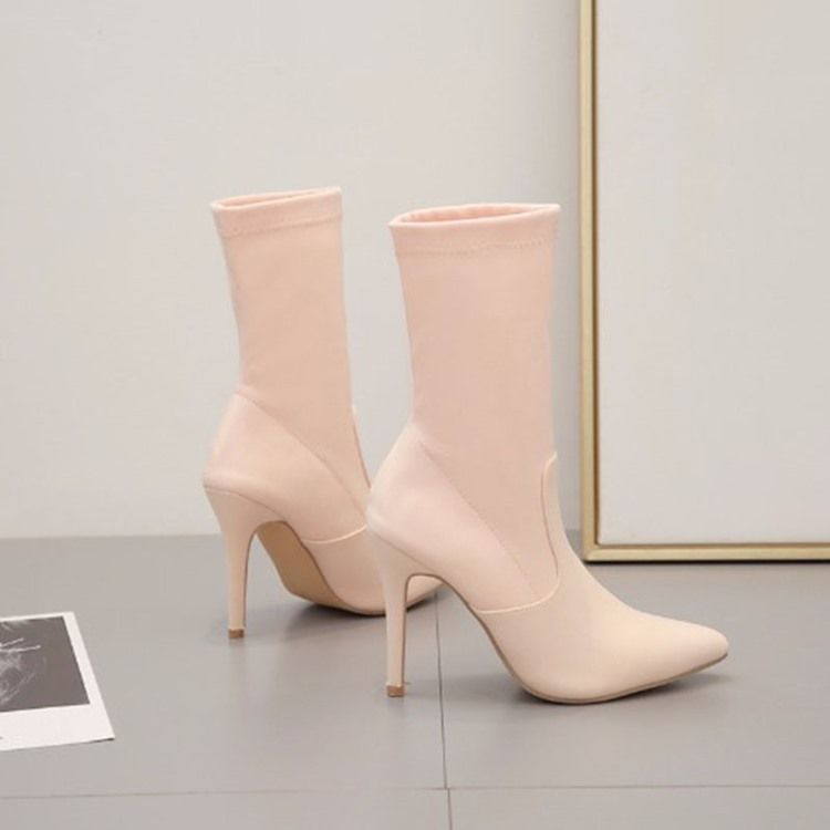 Naisten Piikkikorko-slip-on-saappaat
